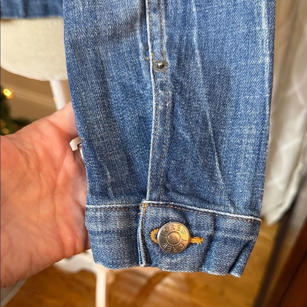 J.Crew Denim Jacket Classic Medium Wash Stretch Small - Picture 6 of 9